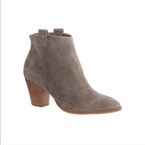J. Crew Shoes - J Crew gray taupe Eaton suede ankle booties